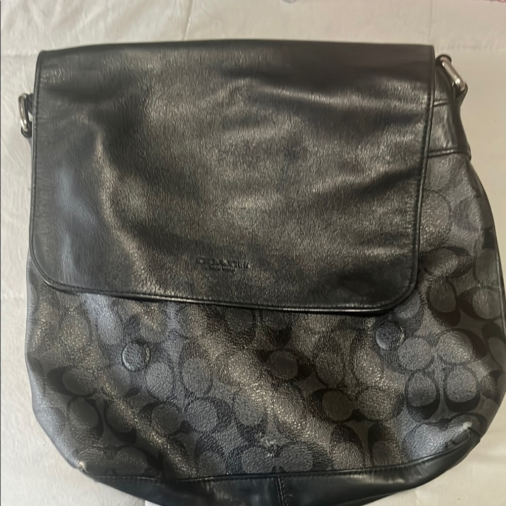 Coach Black Leather Women's Bag